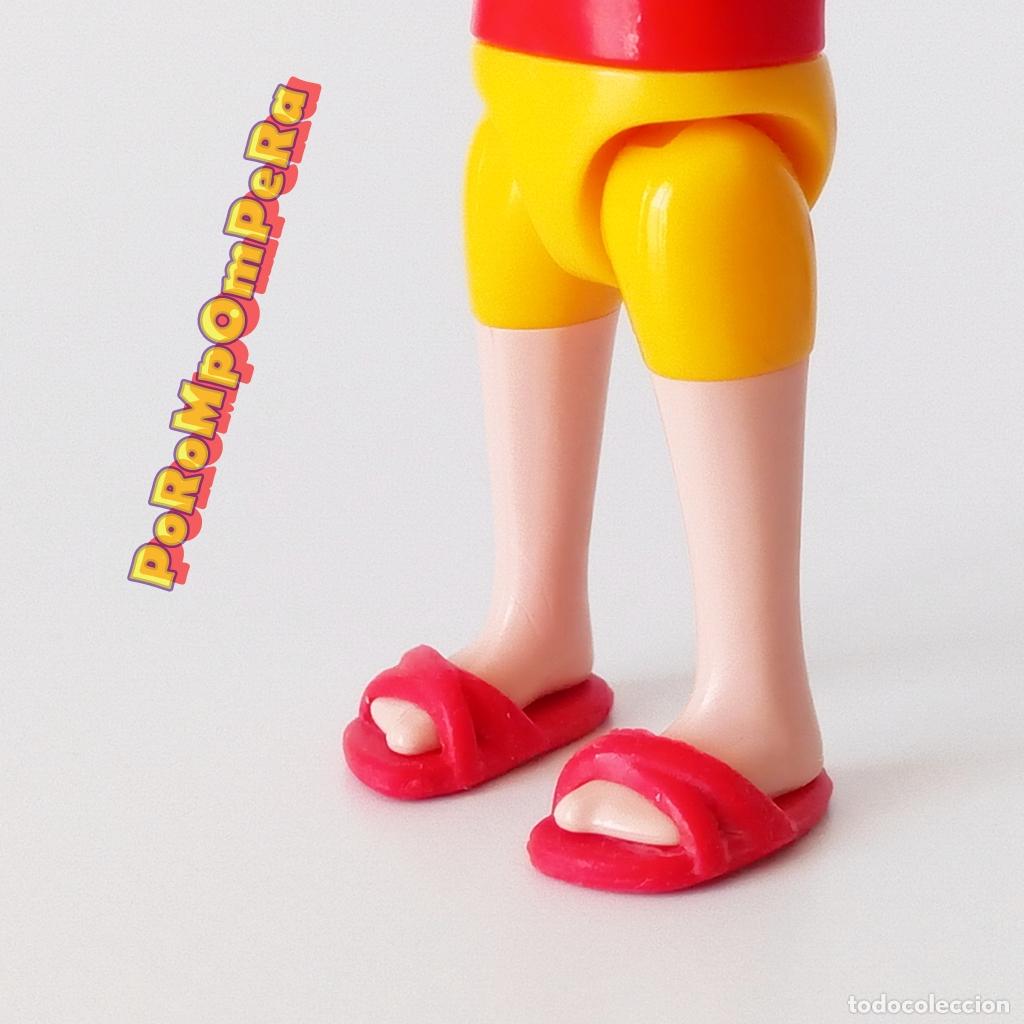 Playmobil: PLAYMOBIL pareja sandalia adulto goma roja chancla playa piscina par T3