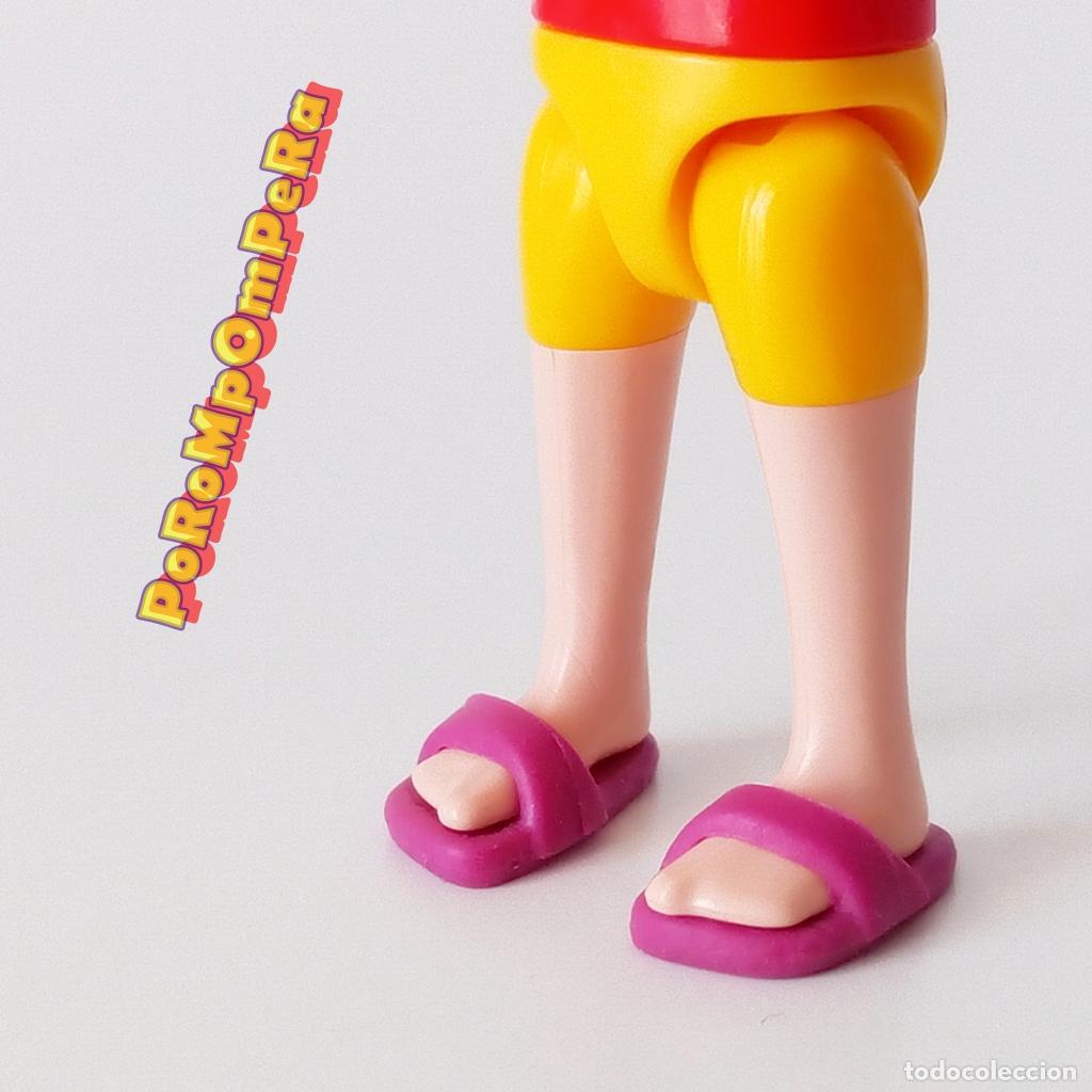 Playmobil: PLAYMOBIL pareja sandalia adulto goma morada chancla playa piscina par T3