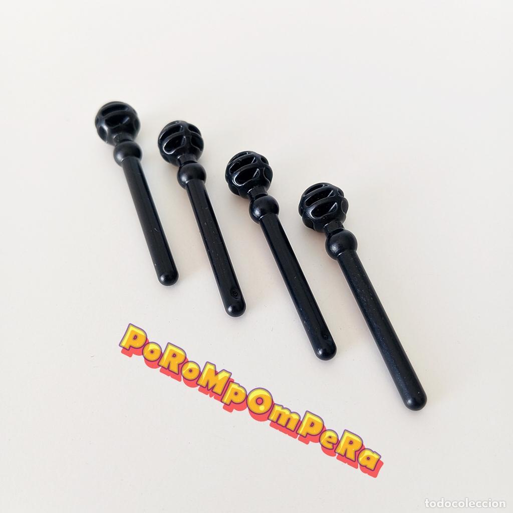 Playmobil: PLAYMOBIL lote x4 proyectil negro ca&ntilde;&oacute;n pirat 4796 4797 5378 5658 6625 6684 munici&oacute;n proyectiles LNZ