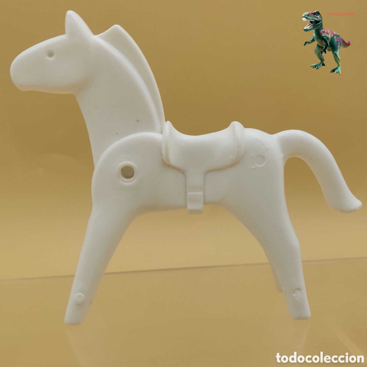 Playmobil: Playmobil antiguo caballo blanco silla fija version rara 3605 3607 3609 3610 3622 3623 3624 3636