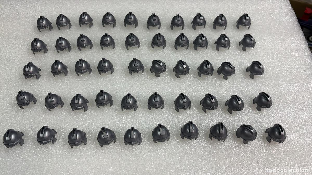 Playmobil: PLAYMOBIL mega lote 50 cascos plata romano con hendidura