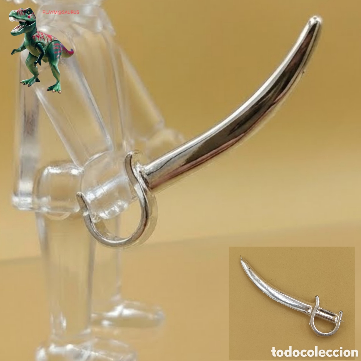 Playmobil: Playmobil espada cromada soldado yankee pirata oficial 3242 3306 3353 3354 3382 3385 3387 3408 3419