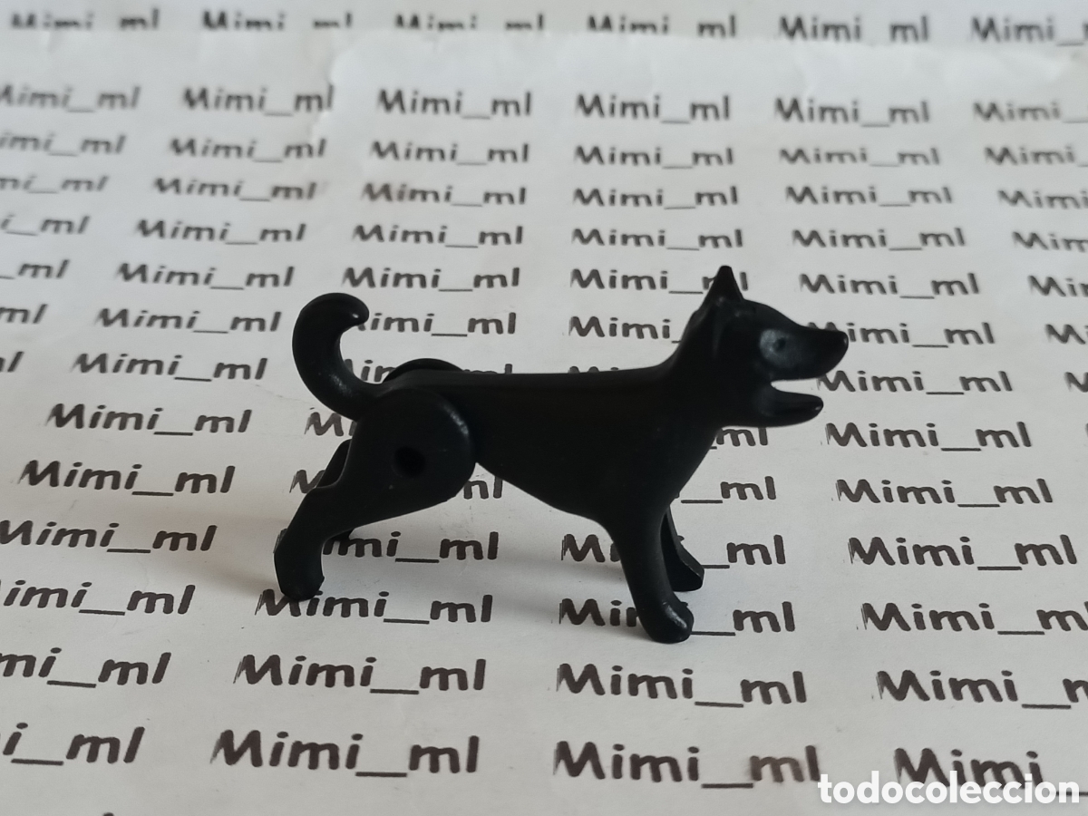 Playmobil: Playmobil perro negro primera &eacute;poca granja western oeste animales