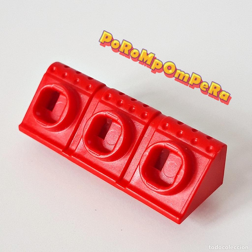Playmobil: PLAYMOBIL conector rojo triangular SYSTEM X 3 agujeros 4181 4184 R1