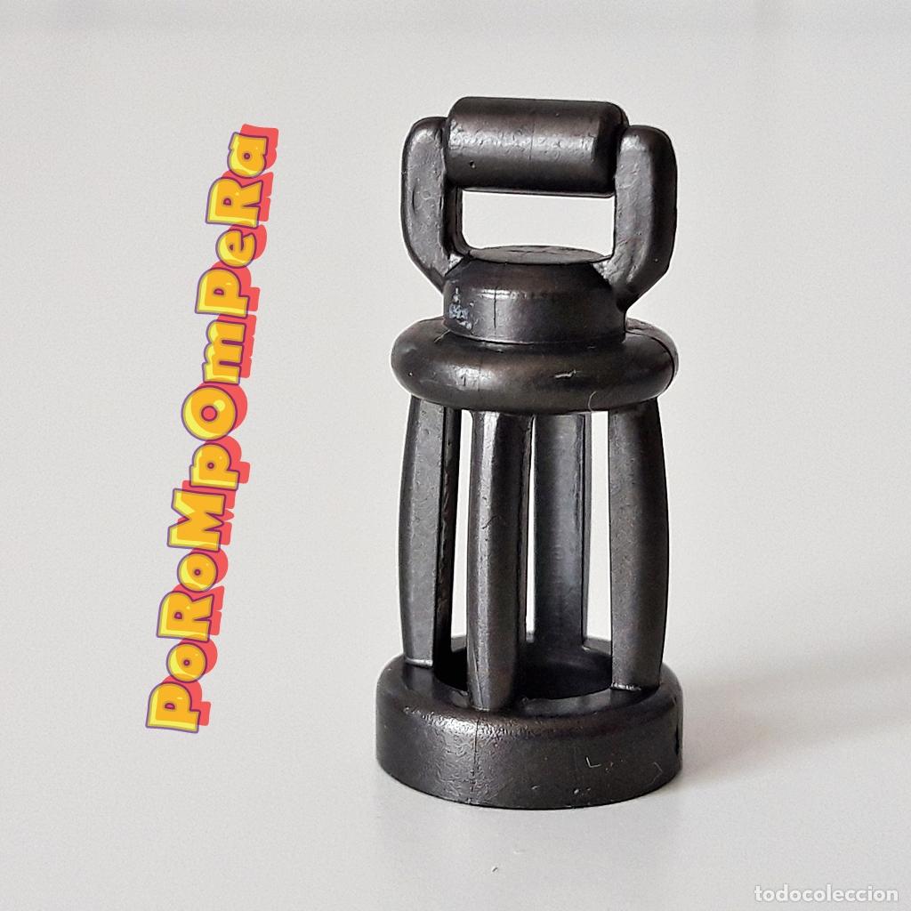 Playmobil: PLAYMOBIL candil oscuro metalizado farol l&aacute;mpara linterna R1