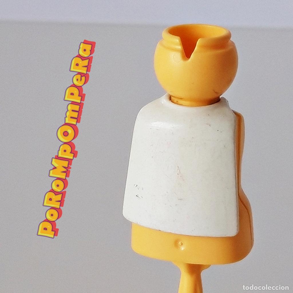 Playmobil: PLAYMOBIL peto o pechera blanca sin pegatina caballero medieval obrero &eacute;poca 70s 80s CH5