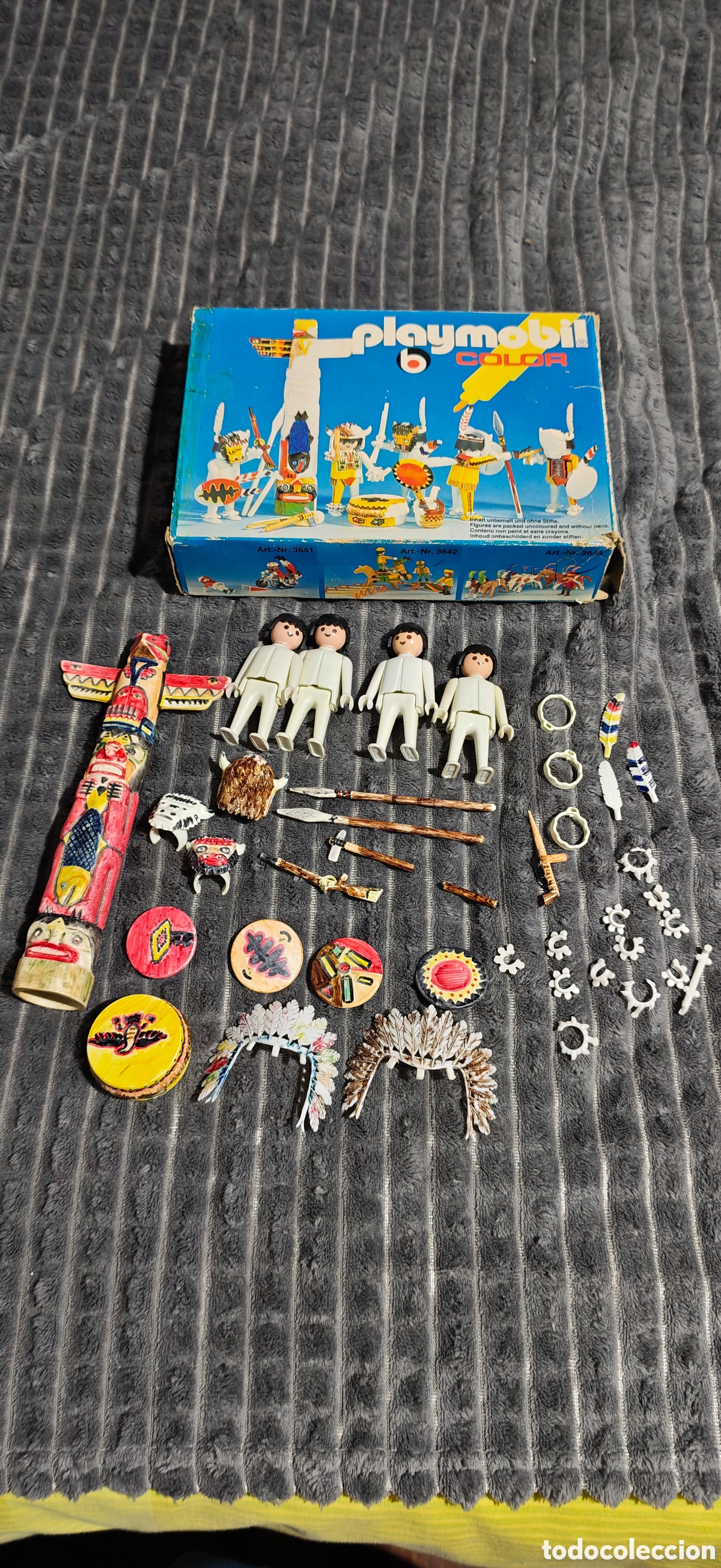 Playmobil: Playmobil color 3620 indios con t&oacute;tem, en caja