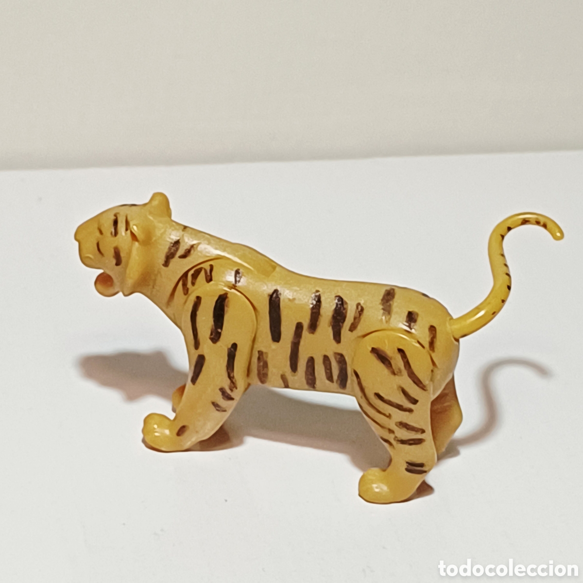 Playmobil: Pieza playmobil figura animal tigre a rayas marron claro zoo circo arca de no&eacute;