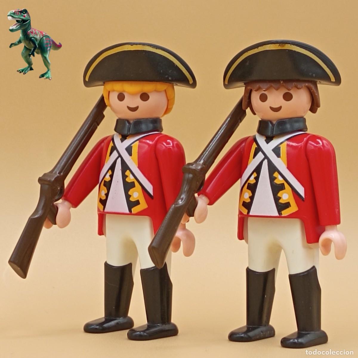 Playmobil: Playmobil figura soldados ingleses casacas rojas guardia real marineros barco galeon piratas