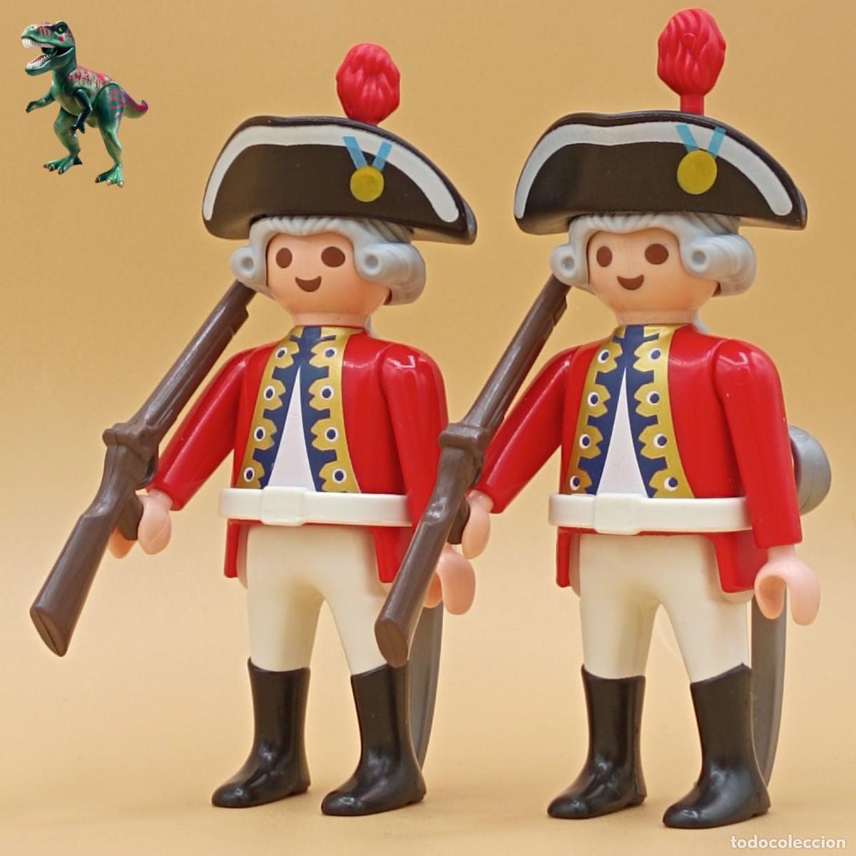 Playmobil: Playmobil figura soldados ingleses casacas rojas guardia real marineros barco galeon piratas