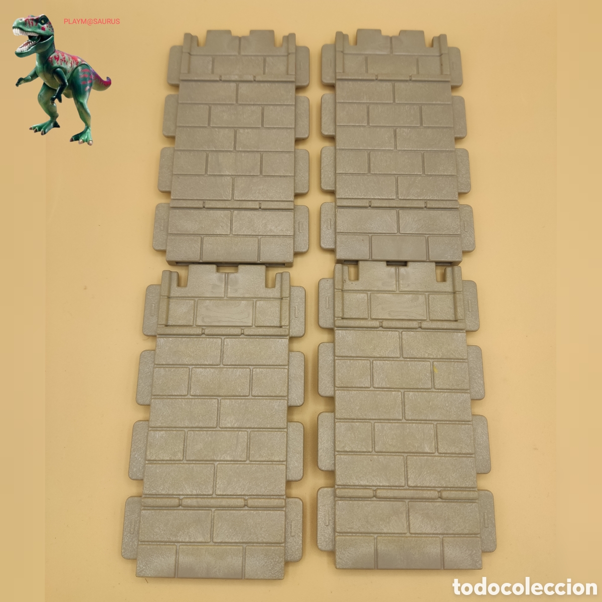 Playmobil: PLAYMOBIL X4 pared steck muro piedra exterior castillo medieval 3666 3665 3667 3839 3123 3030 4063