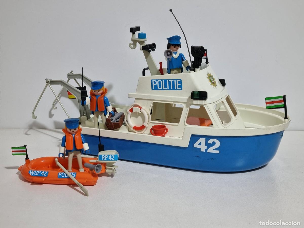 Playmobil: Playmobil 3539 Antigua Patrullera Policia Barco Lancha Policial Guardia Costera