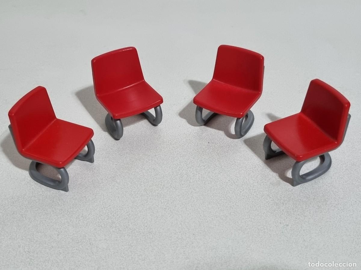 Playmobil: Playmobil 4x Lote Silla Asiento Butaca Oficina Comisaria Hospital Sala Dentista