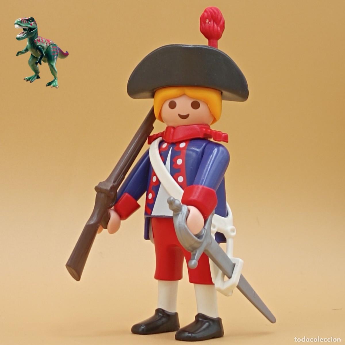 Playmobil: Playmobil figura soldado frances casaca azul guardia real marinero barco galeon piratas