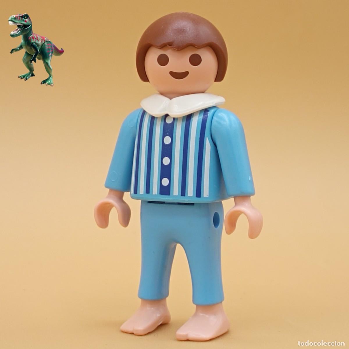Playmobil: Playmobil figura ni&ntilde;o en pijama azul chico casa mansion victoriana 4661 5324
