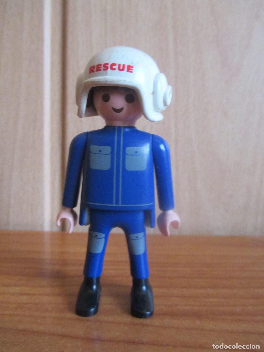 Playmobil: PLAYMOBIL : 1 FIGURA PILOTO HELICOPTERO, CASCO RESCUE