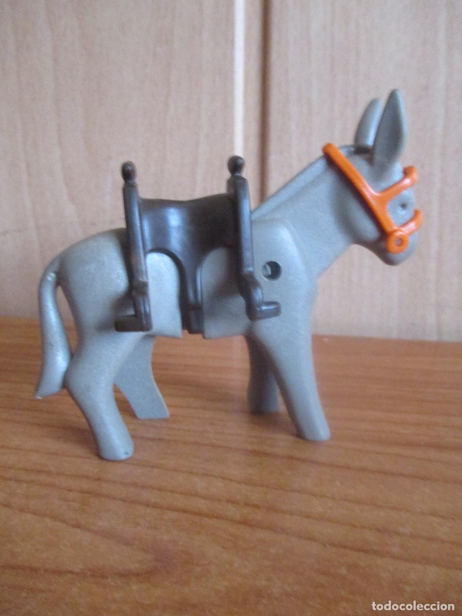 Playmobil: PLAYMOBIL : 1 BURRO CON SILLA CON SOPORTES PARA ALFORJAS