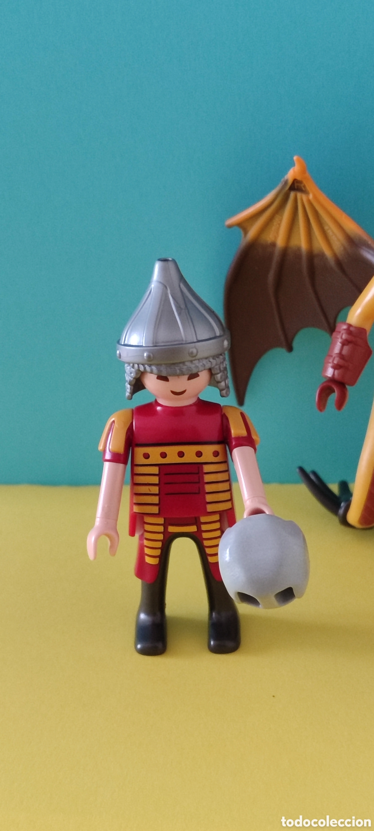 Playmobil: Guerrero con drag&oacute;n.