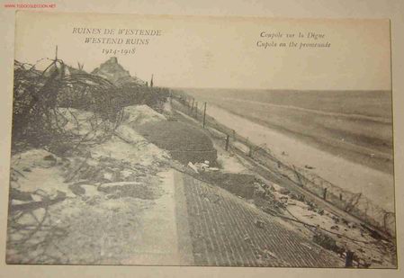 Postales: Postal de las ruinas de Westende - Foto 1