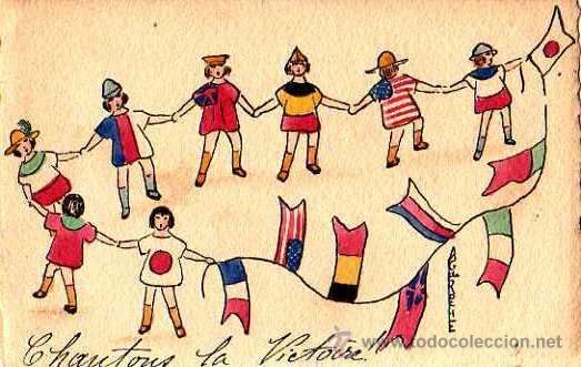 Postales: Postal banderas. - Foto 1