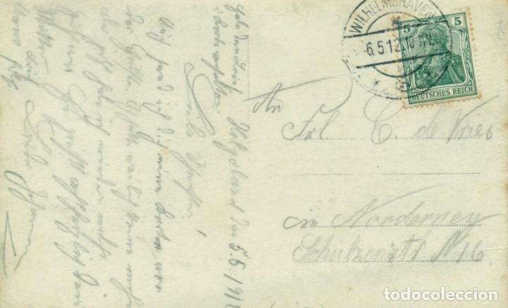 Postales: ALEMANIA ACORAZADO SMS POSEN TRIPULACIÓN Y CAÑONES DEL BUQUE. CIRCULADA EN 1912. - Foto 1 - 134317610