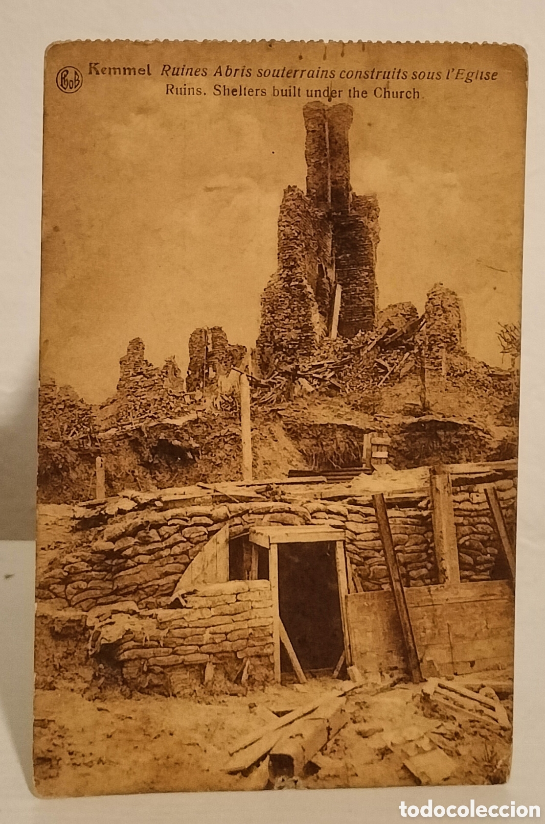 Cartes Postales: Kemmel,ruines abr&iacute;s souterrains construits sous L'eglise