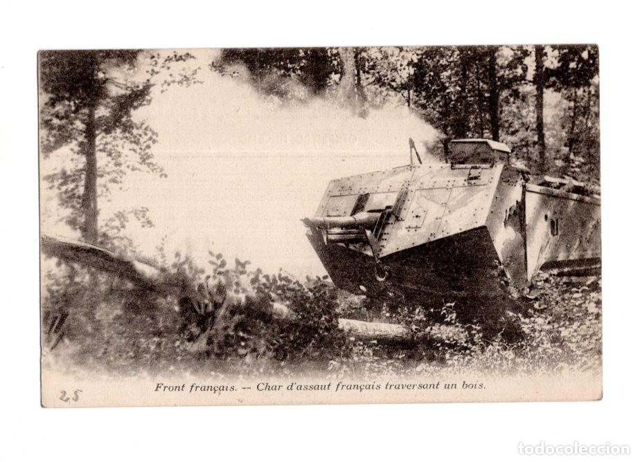 Postais: CARRO DE COMBATE PESADO SAINT-CHAMOND DEL EJ&Eacute;RCITO FRANC&Eacute;S DURANTE LA PRIMERA GUERRA MUNDIAL