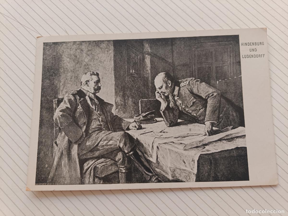 Postales: Hindenburg y Ludendorff, postal espa&ntilde;ola de la I Guerra Mundial