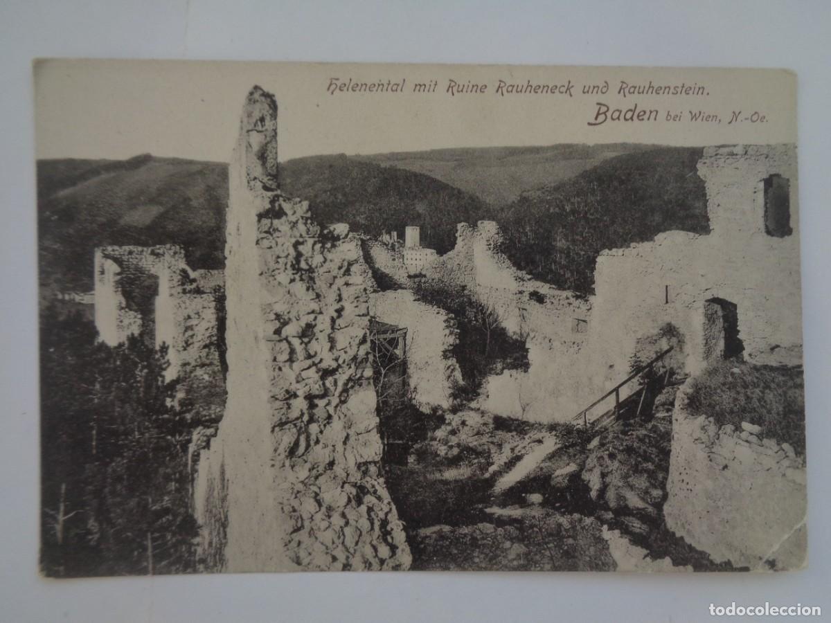 Postales: POSTAL DE LAS RUINAS DE RAUHENCK Y RAUHENSTEIN , BADEN ( AUSTRIA ). PRINCIPIOS DE SIGLO
