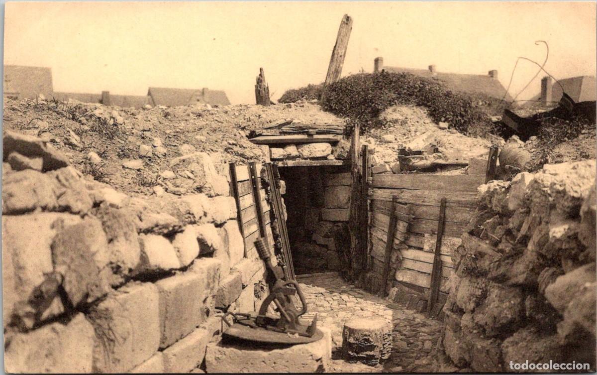 Postales: Dixmude (B&eacute;lgica) - La Minoterie et les formidables abris Allemands (1) - 139x87mm - Trincheras