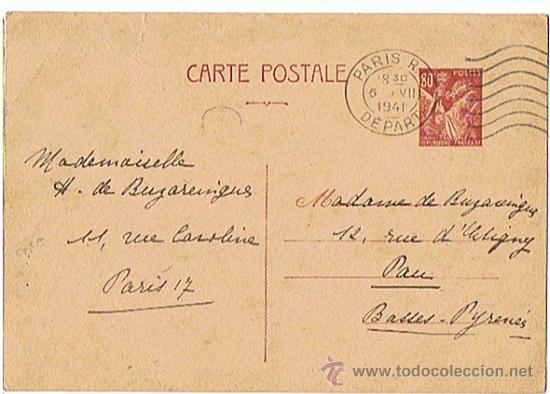 Carta-postal, de época, ii guerra mundial, año - Vendido 