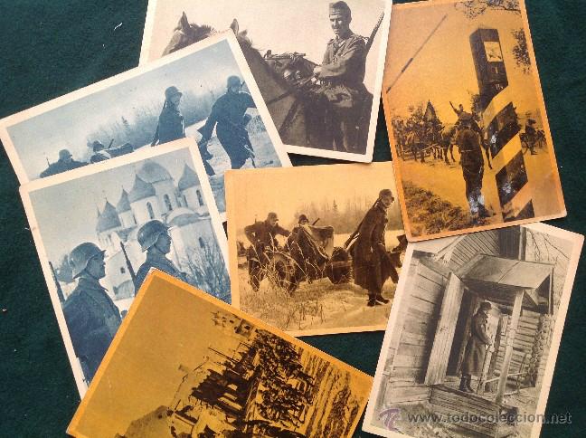 Postales: Lote de 8 postales de la Divisi&oacute;n Azul - Foto 1