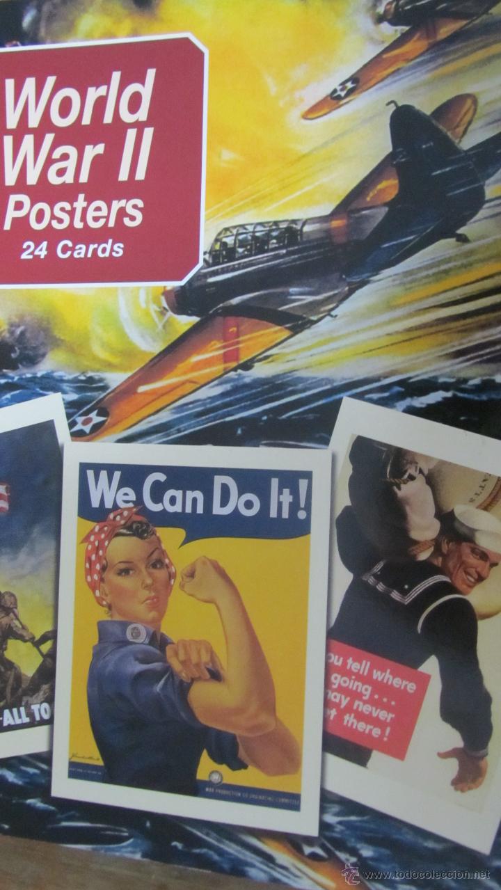 Postales: WORLD WAR II POSTERS. 24 CARDS - Foto 1