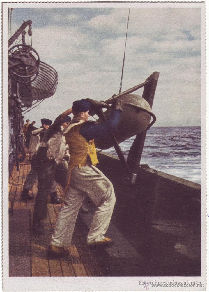 Postales: (CARL WERNER).- EN UN BUSCAMINAS ALEMAN. - Foto 1