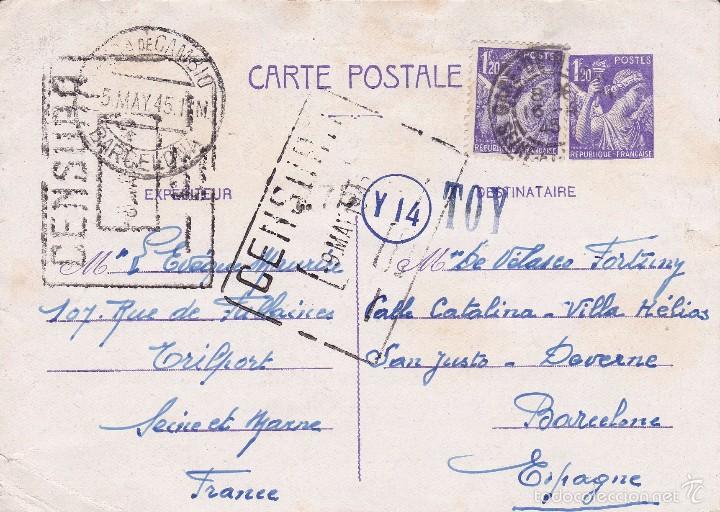 Postales: Censura 1945 - Foto 1