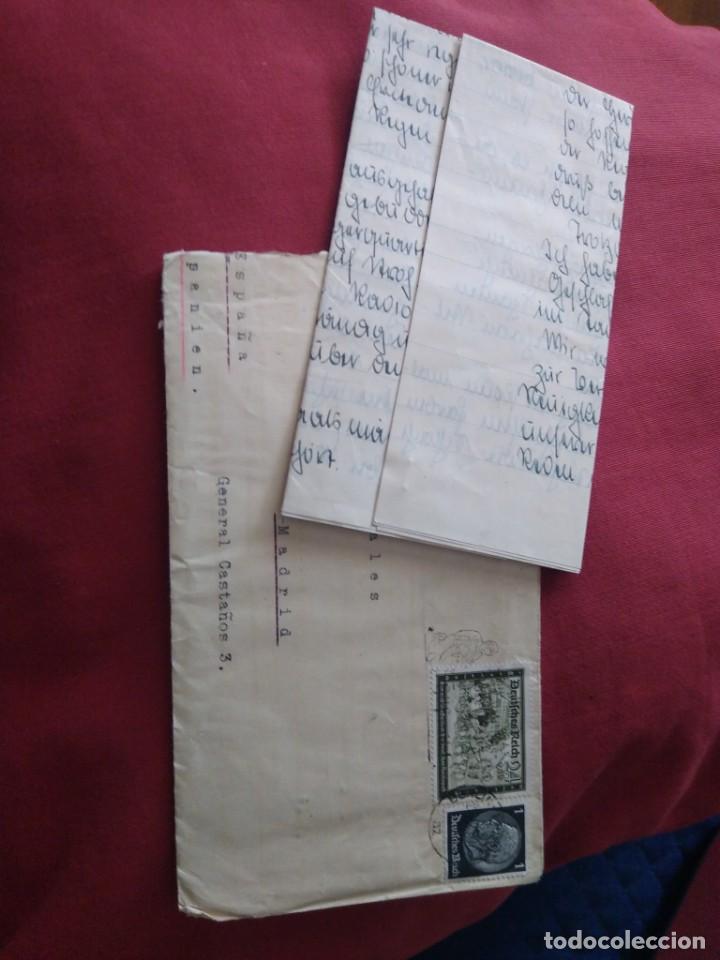 Postales: Sobre con carta correo alem&aacute;n. - Foto 1
