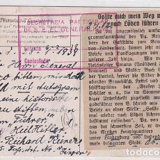 Postales: POSTAL ALEMANA ENVIADA A FRANCO EN 1939. CENSURA MILITAR BURGOS.. Lote 266082878