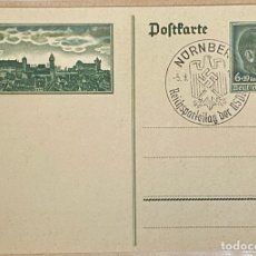 Postales: III REICH, 1938, ENTERO POSTAL HITLER, CELEBRACIÓN DEL DÍA DEL PARTIDO NSDAP, NUREMBERG, 5-9-38.