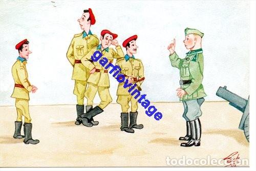 Postales: postal humoristica division azul - Foto 1