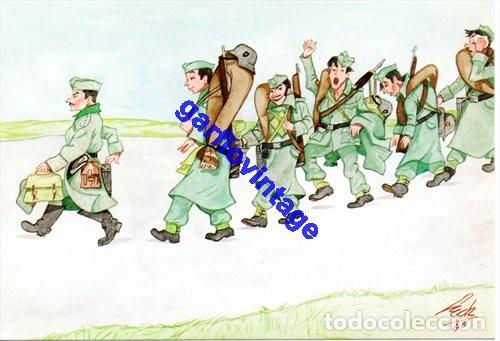 Postales: postal humoristica division azul - Foto 1
