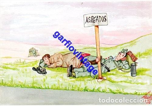 Postales: postal humoristica division azul - Foto 1