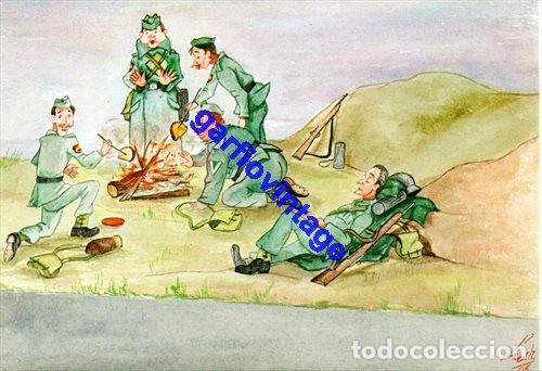 Postales: postal humoristica division azul - Foto 1