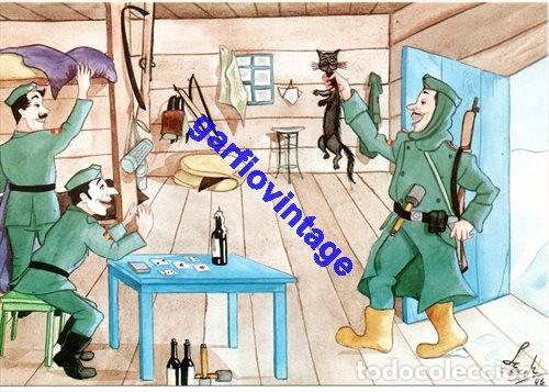 Postales: postal humoristica division azul - Foto 1