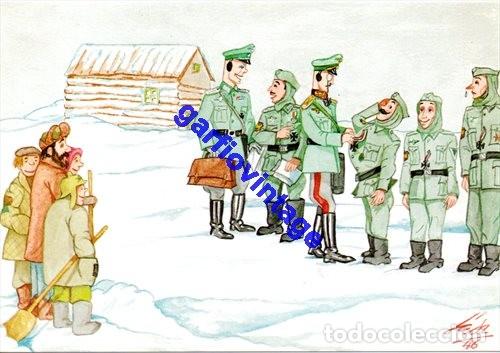 Postales: postal humoristica division azul - Foto 1