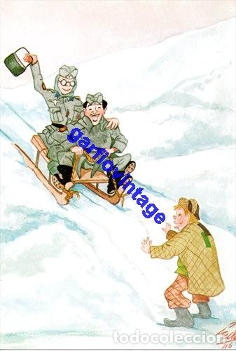 Postales: postal humoristica division azul - Foto 1