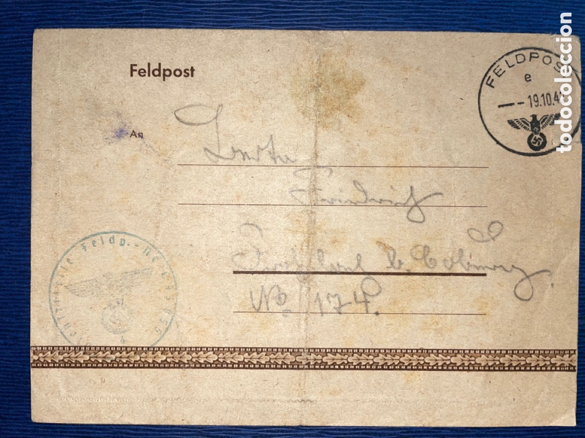 Postales: Feldpost 1942 III Reich. - Foto 2
