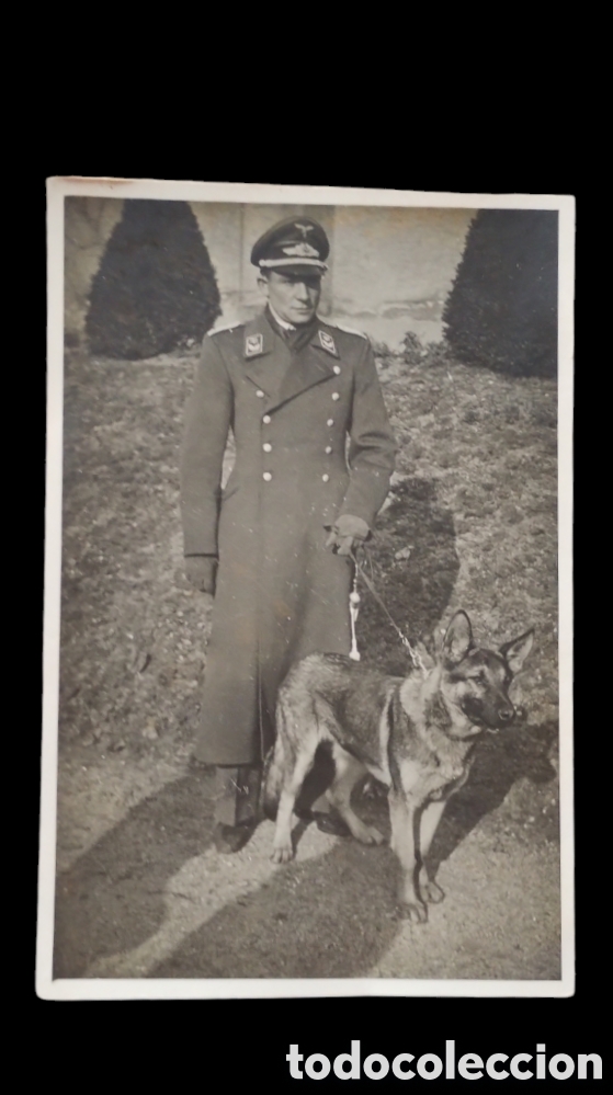 Postales: Postal original Soldado Alem&aacute;n con Perro - Foto 2