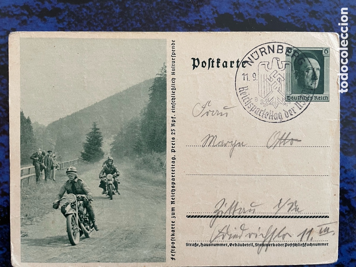 Postales: Postal III Reich. Circulada 1937. - Foto 1