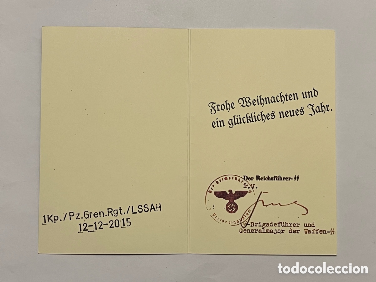 Postales: DIVISI&Oacute;N AZUL. Postal Navide&ntilde;a.. Facs&iacute;mil (a.2015) - Foto 2