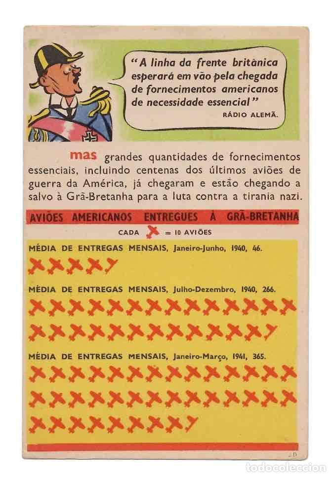 Postales: TARJETA POSTAL AVI&Otilde;ES AMERICANOS ENTREGUES A GR&Atilde;-BRETANHA. II GUERRA MUNDIAL
